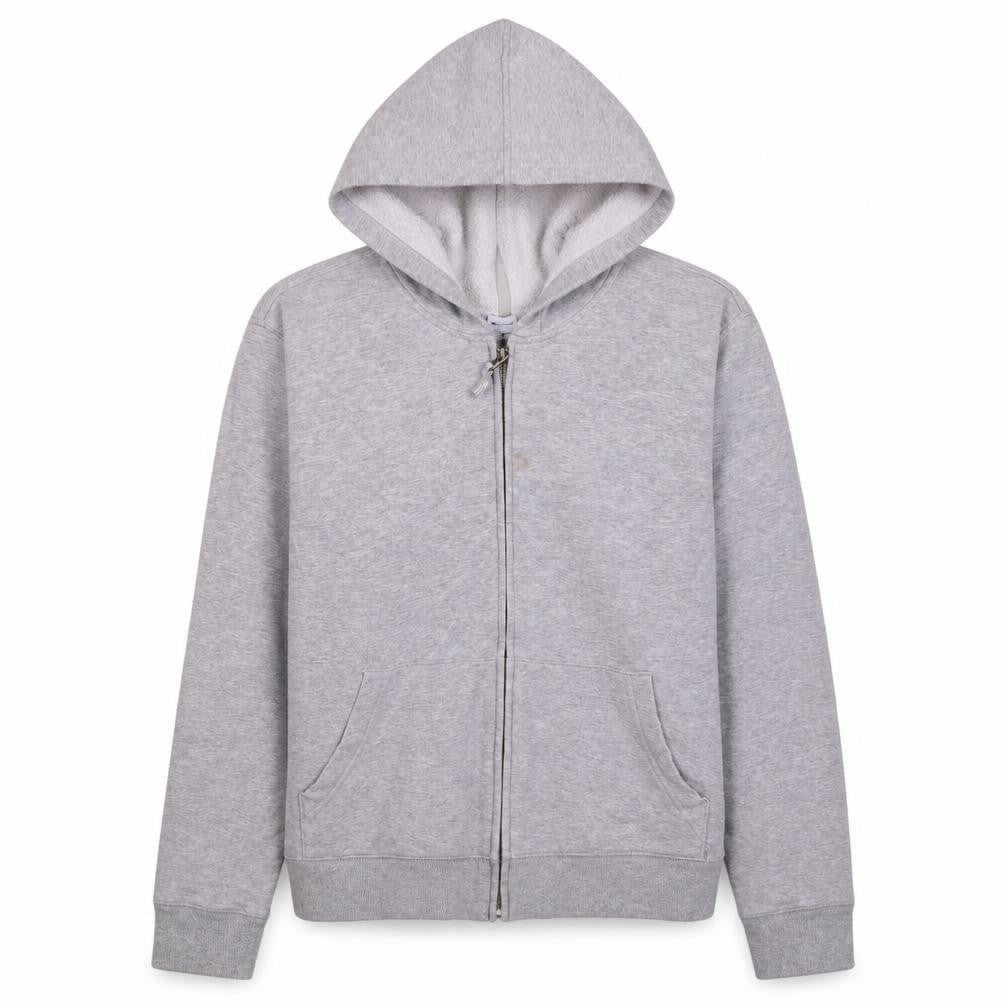 Gap Men's Grey Full Zip Hoodie XL Fleece Cotton Blend