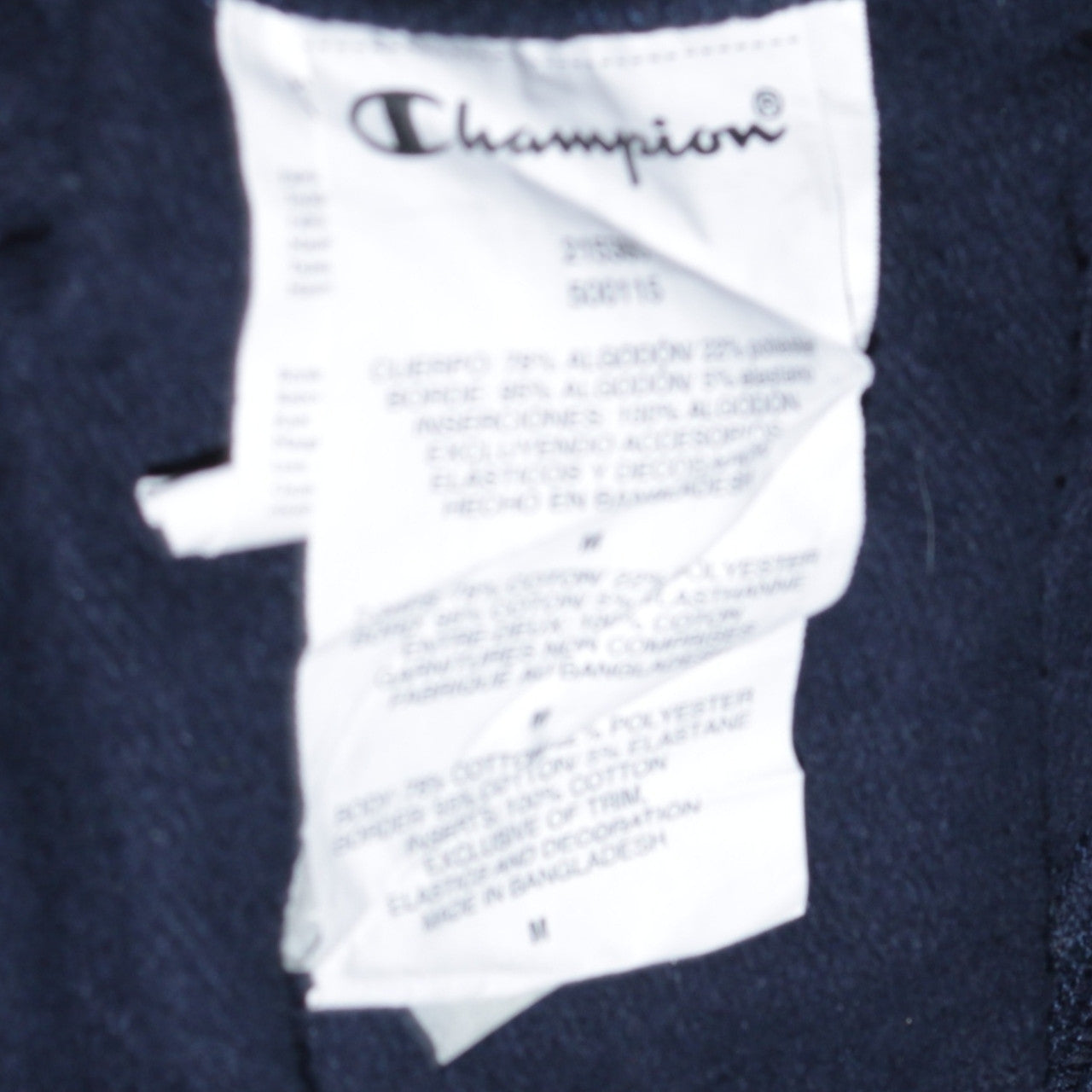 Champion Men's Blue Pullover Hoodie Medium Logo Print Fleece