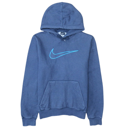 Nike Men's Blue Small Pullover Hoodie with Logo Graphic