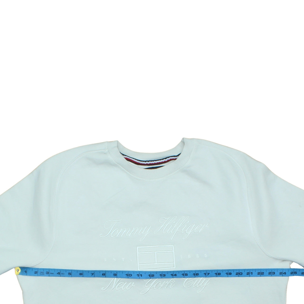 Tommy Hilfiger Men’s White Pullover Sweatshirt L Classic Fit
