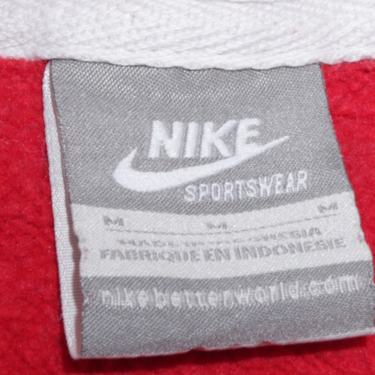 Nike Men's Red and Blue Pullover Hoodie Medium Fleece Sportswear