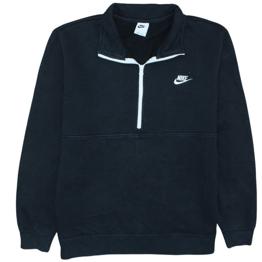 Nike Men's Black Fleece 1/2 Zip Pullover Sweatshirt Size L