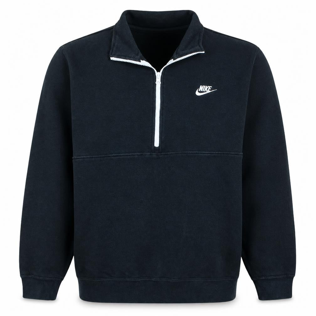Nike Men's Black Fleece 1/2 Zip Pullover Sweatshirt Size L