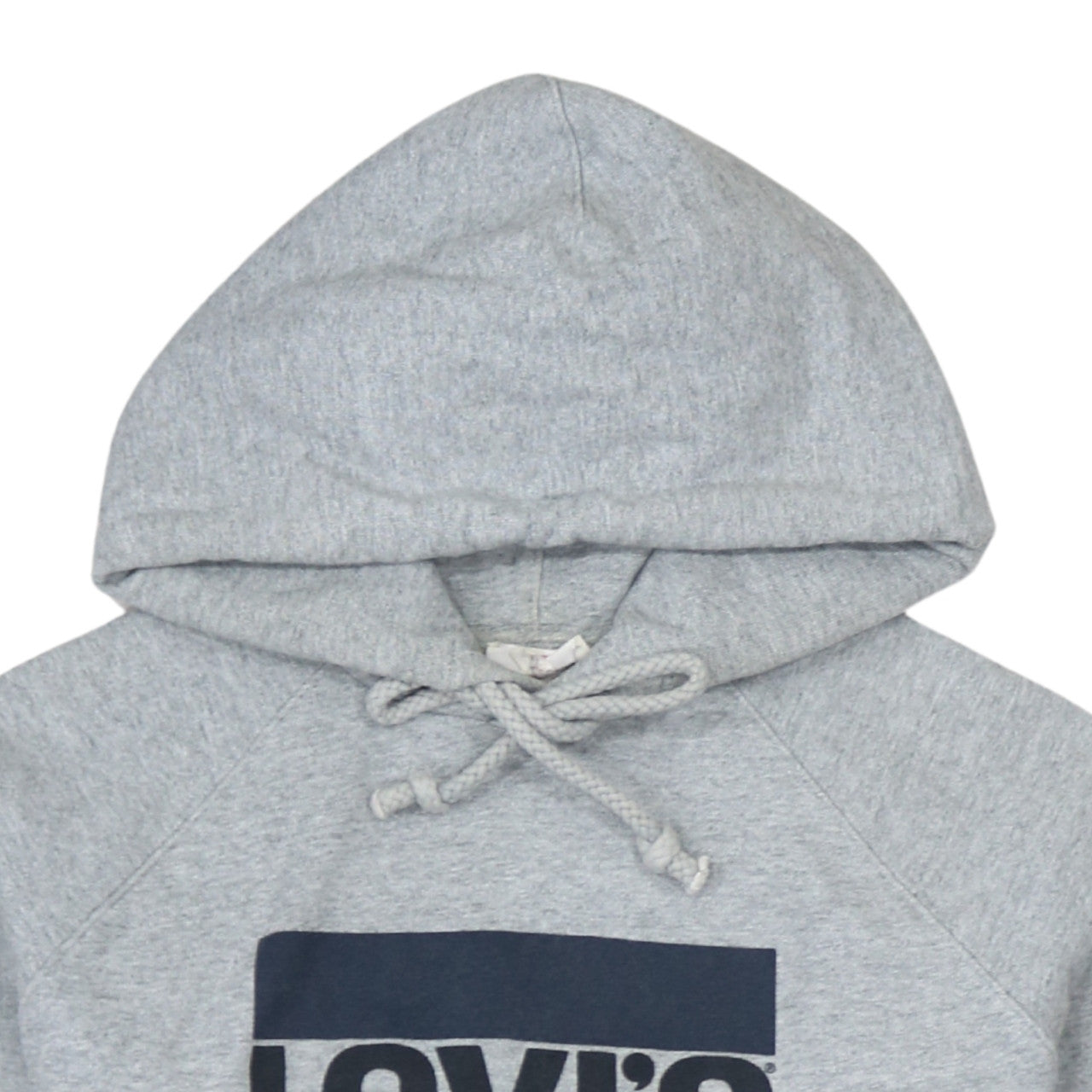 Levi's Men's Grey Pullover Hoodie Medium Logo Fleece Jumper