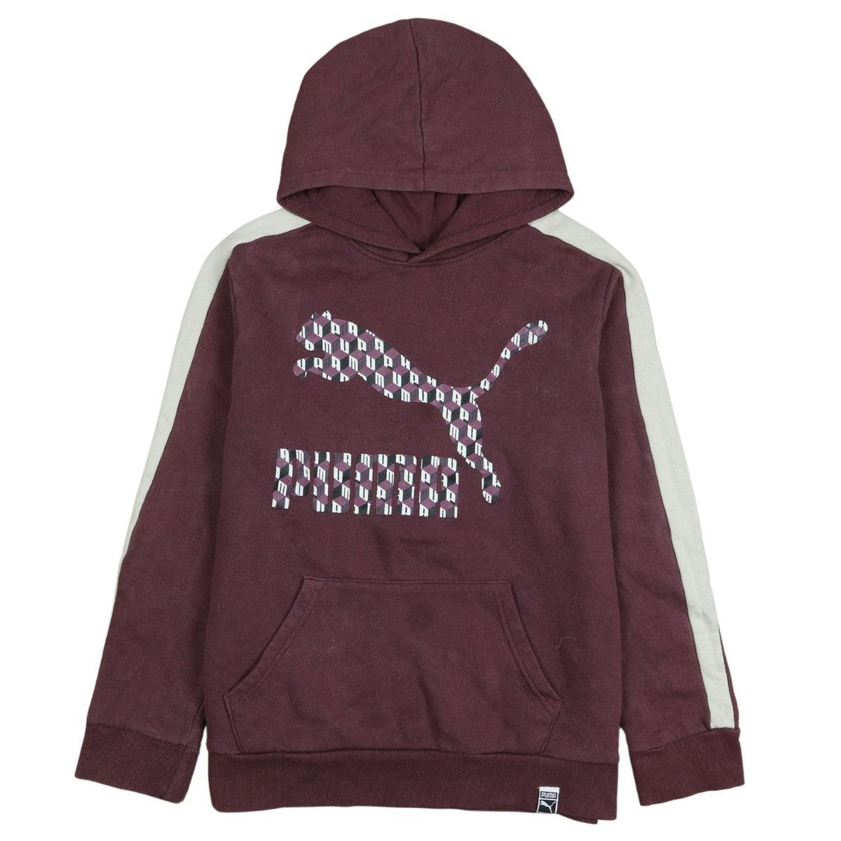 Puma Boys Purple Hoodie 14-15 Years Pullover Hooded Sweatshirt