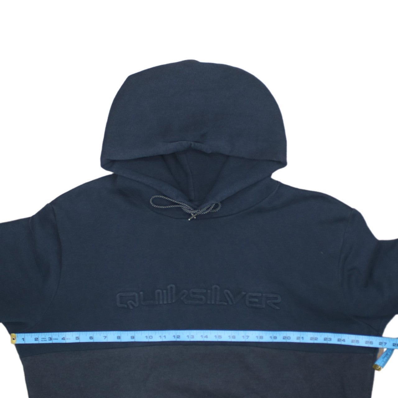 Quiksilver Men's Blue Pullover Hoodie 2XL Logo Fleece Sweatshirt