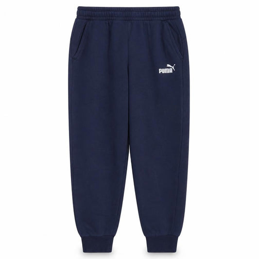 Front view of PUMA Men's Navy Blue Sweatpants Jogger Trousers, size L