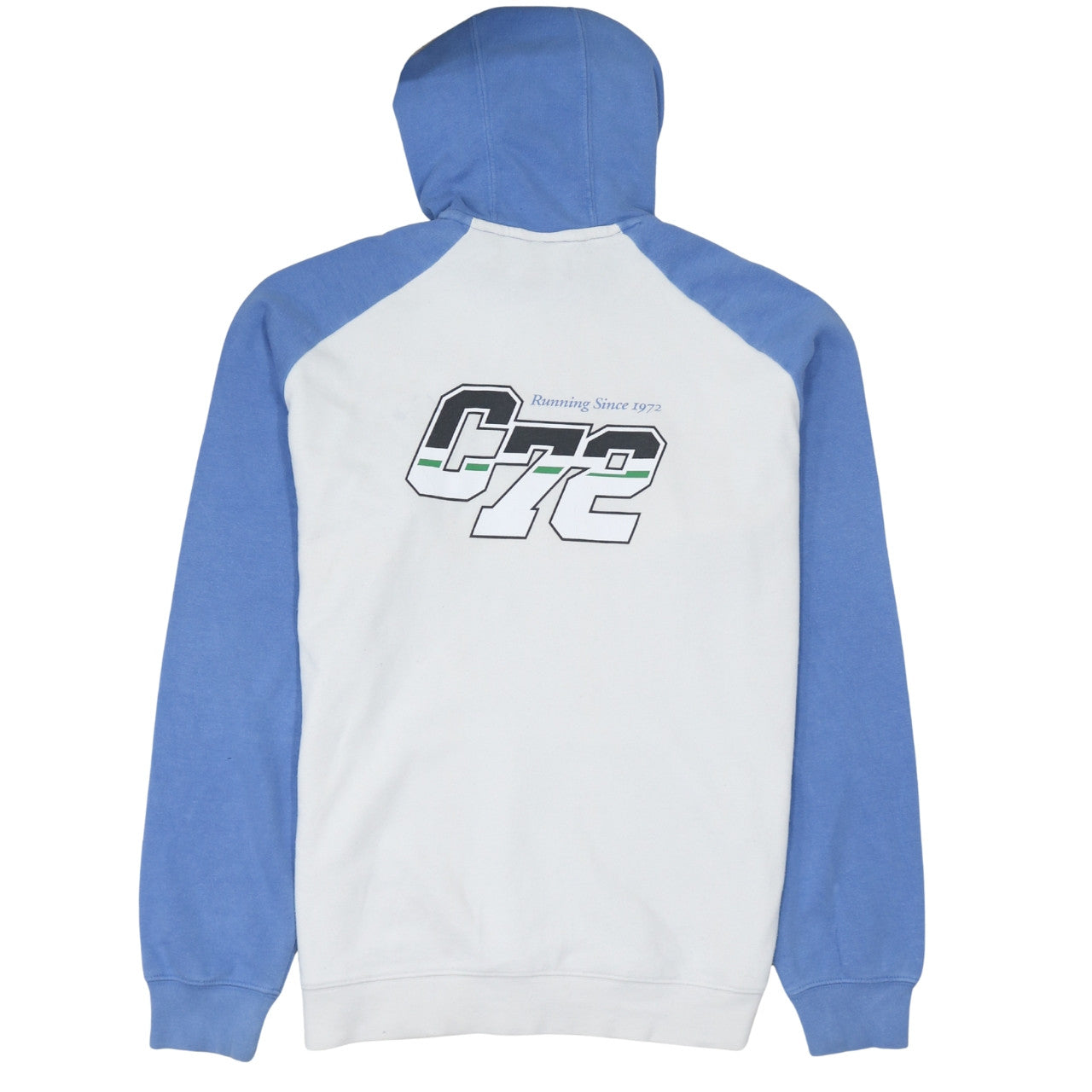 Nike Mens White Blue Hoodie Pullover Cortez Graphic Print M