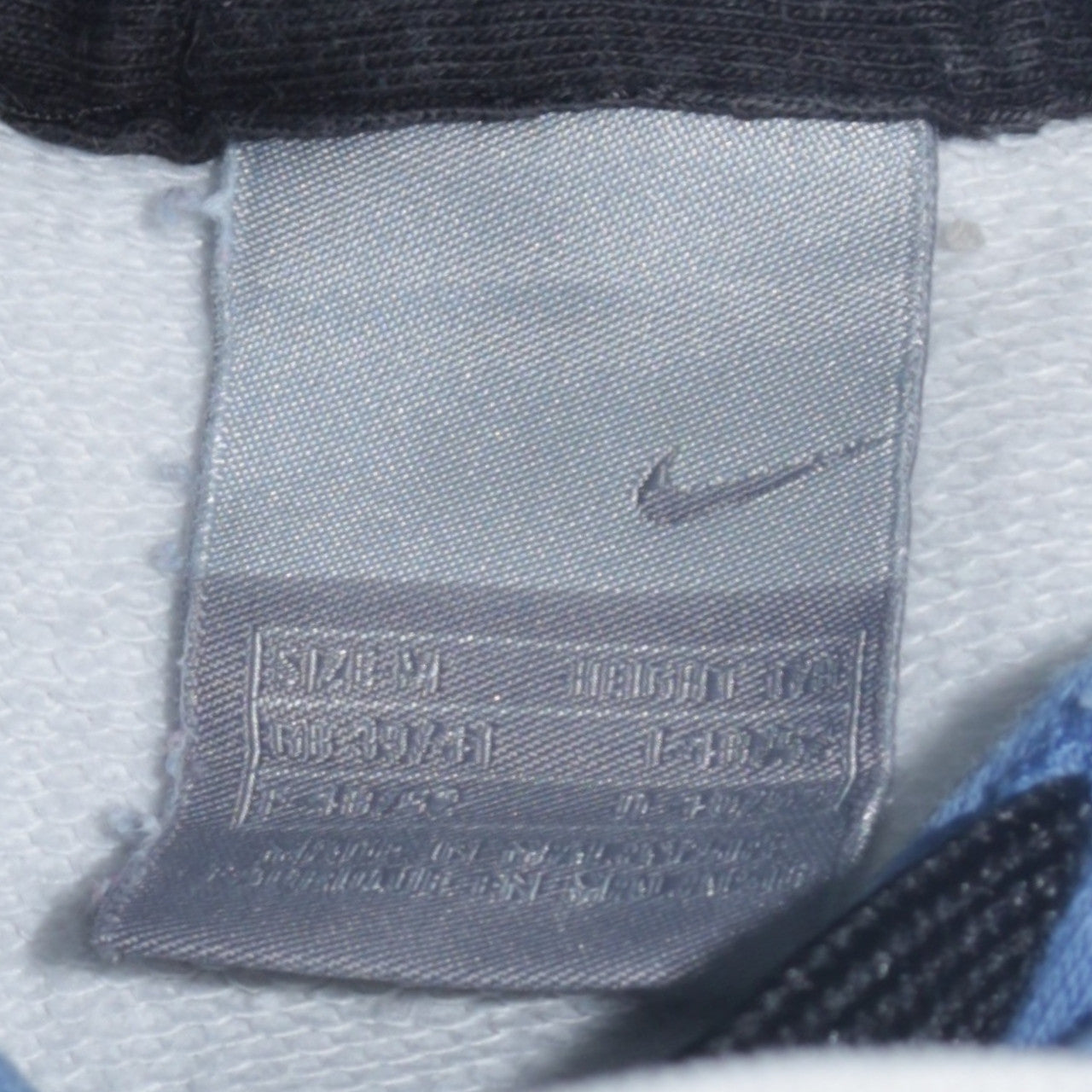 Nike Mens White Blue Hoodie Pullover Cortez Graphic Print M