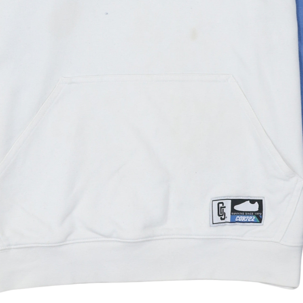 Nike Mens White Blue Hoodie Pullover Cortez Graphic Print M