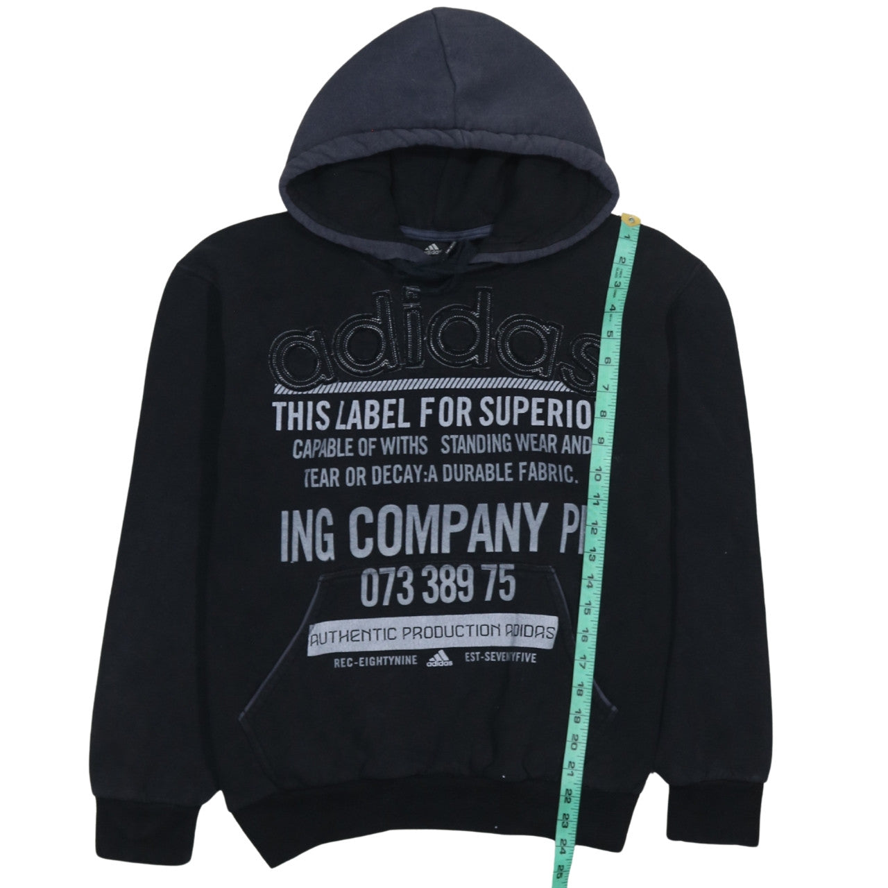 Adidas Mens Black Pullover Hoodie M Sports Fleece Sweatshirt