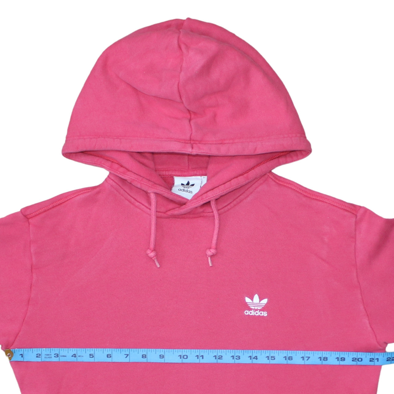Adidas Women Pink Pullover Hoodie Medium Hooded Cotton Blend Casual