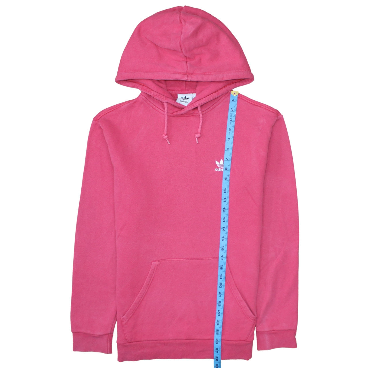 Adidas Women Pink Pullover Hoodie Medium Hooded Cotton Blend Casual