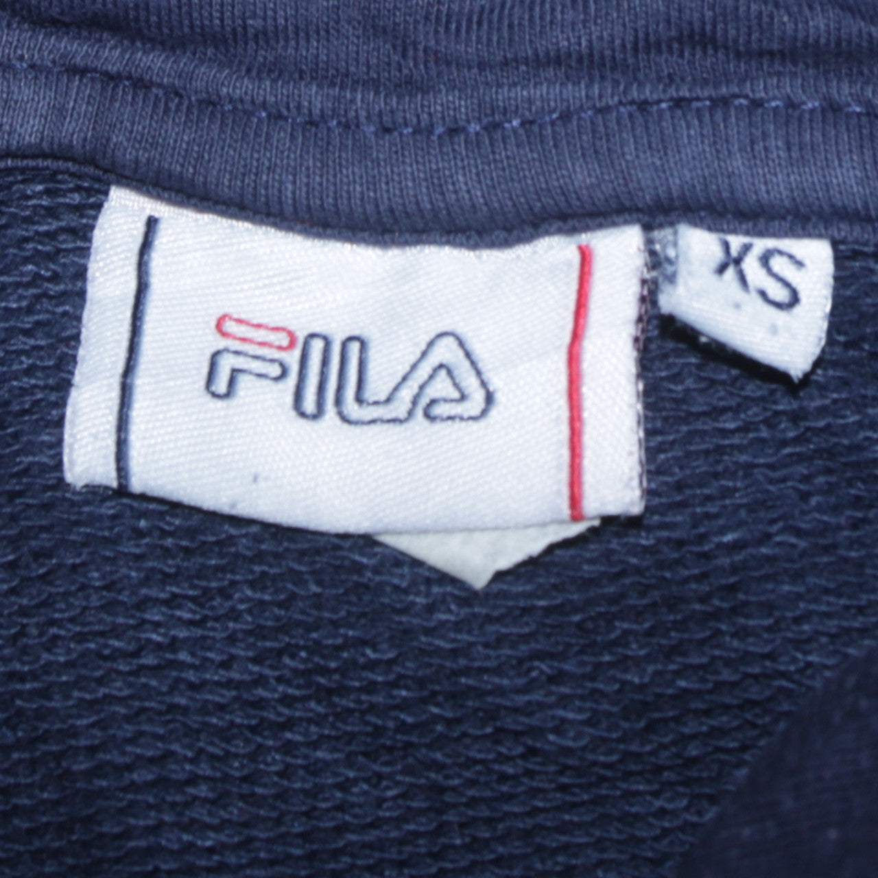 FILA Men's Blue Red Pullover Hoodie XS Graphic Sportswear