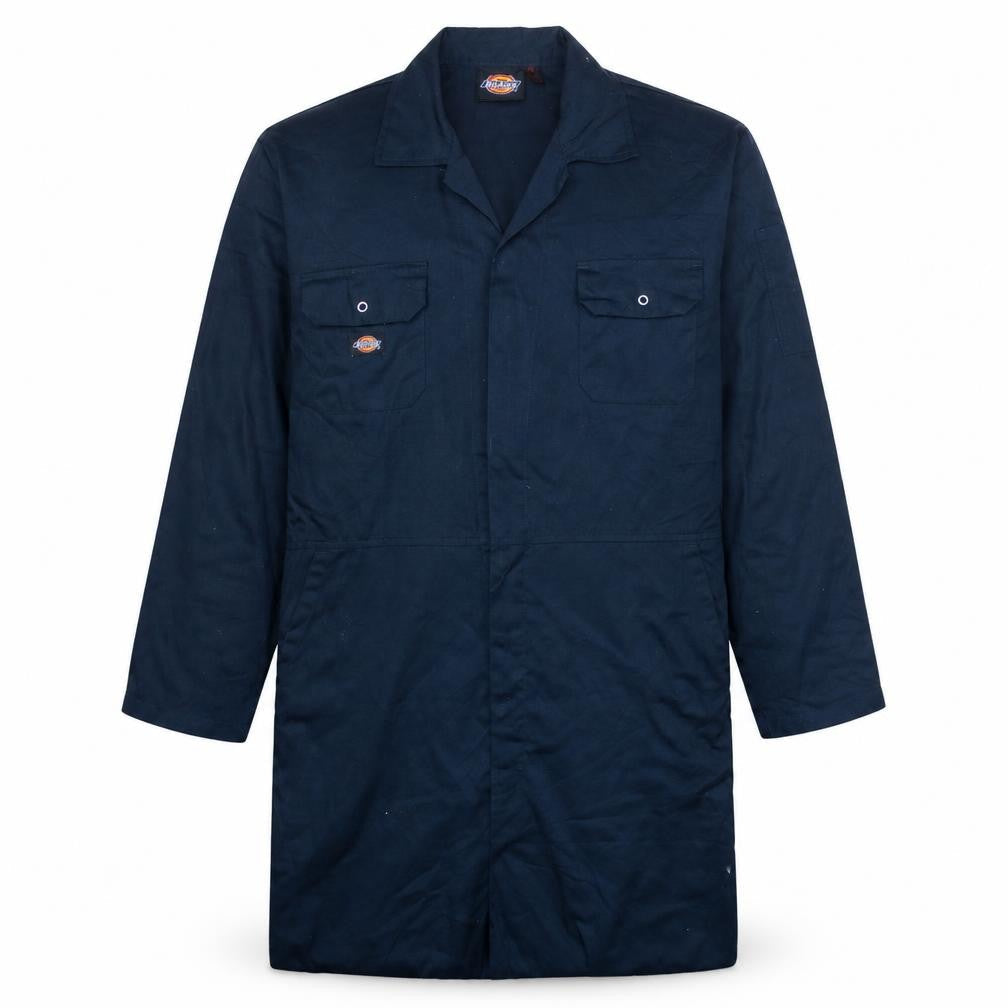 Dickies Men Blue L Workwear Twill Coat with Pockets