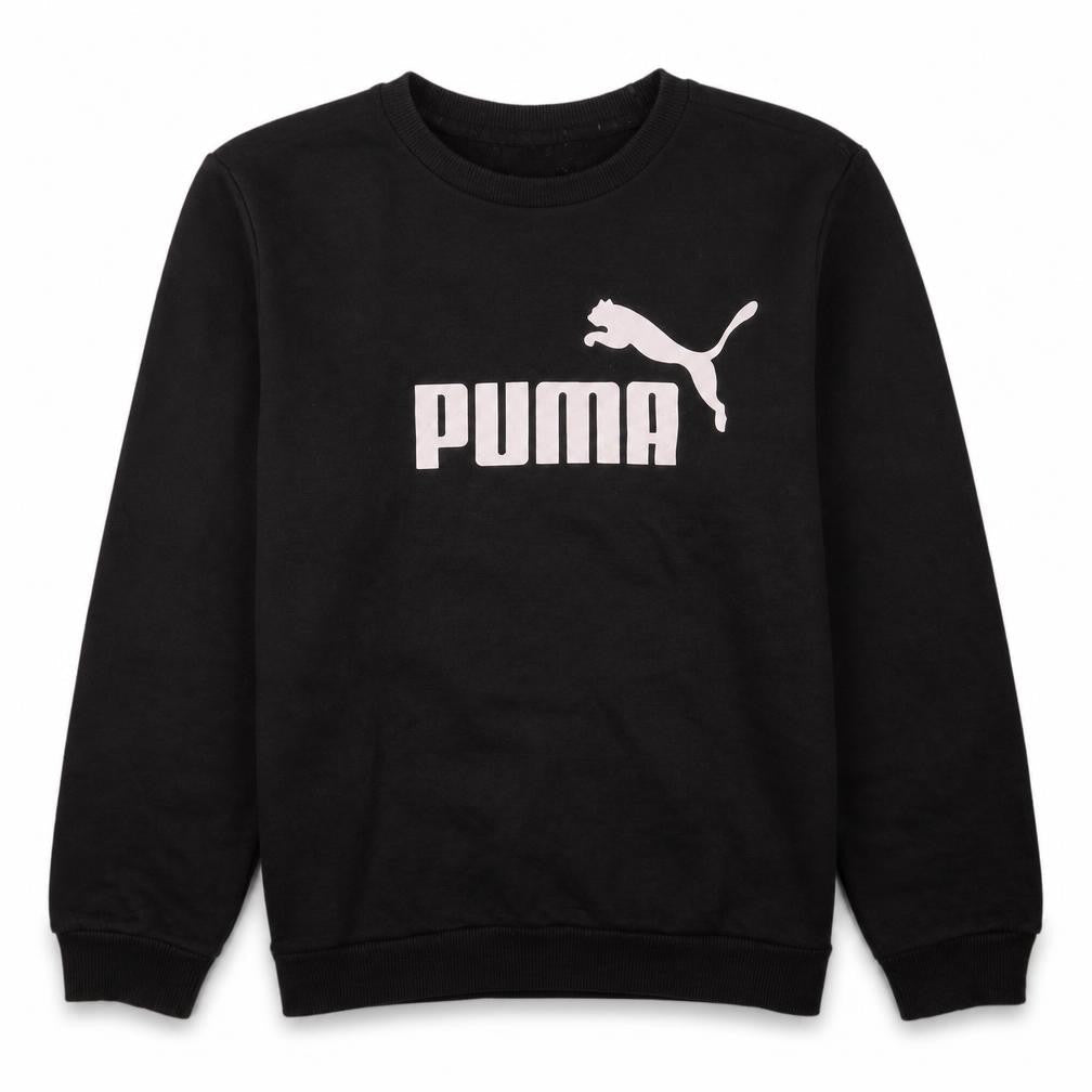 Puma Men's Black XS Crew Neck Logo Pullover Sweatshirt