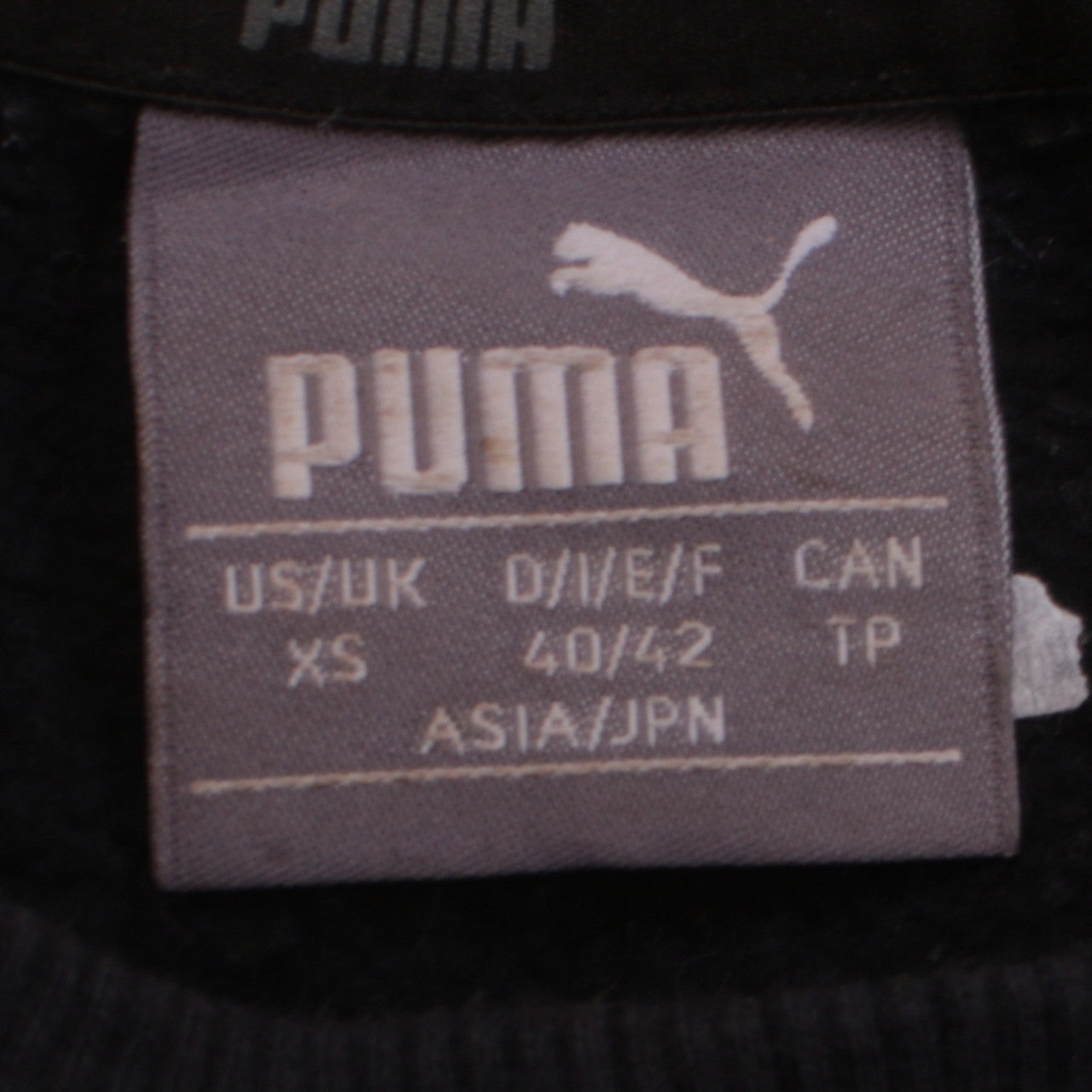 Puma Men's Black XS Crew Neck Logo Pullover Sweatshirt