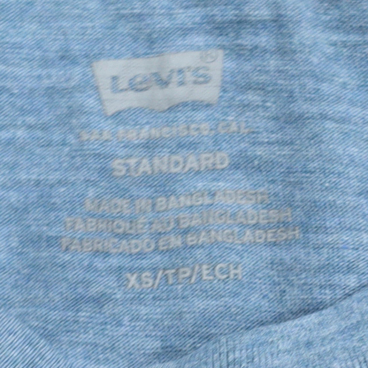 Levi's Men's Blue XS Classic Crew Neck Pocket T-Shirt