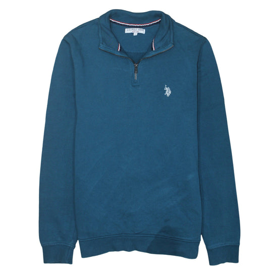 U.S. Polo Assn. Men's Blue 1/4 Zip Cotton Sweatshirt Size S