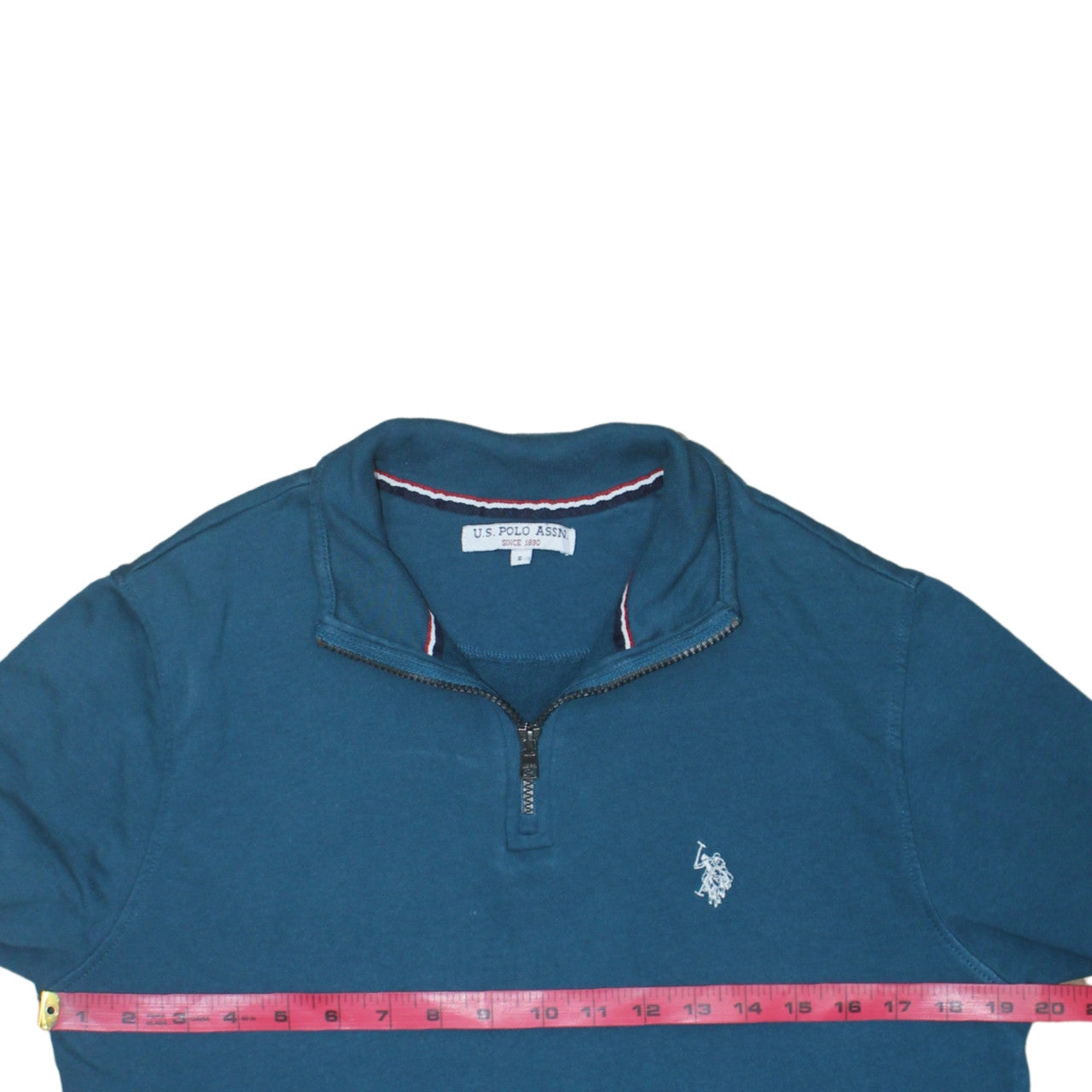 U.S. Polo Assn. Men's Blue 1/4 Zip Cotton Sweatshirt Size S