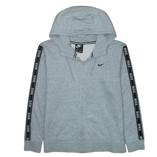 Nike Men's Grey Full Zip Hoodie Size S Sports Jersey Logo