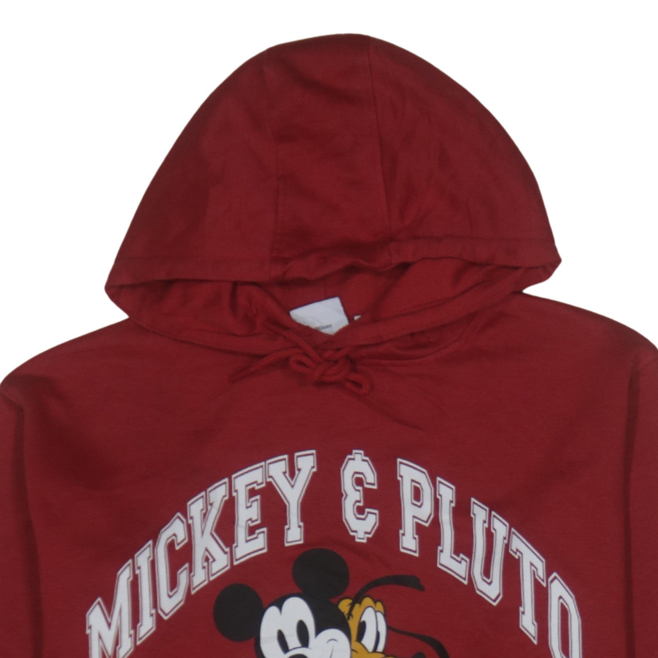 Disney Women Red Mickey & Pluto Pullover Hoodie Size S