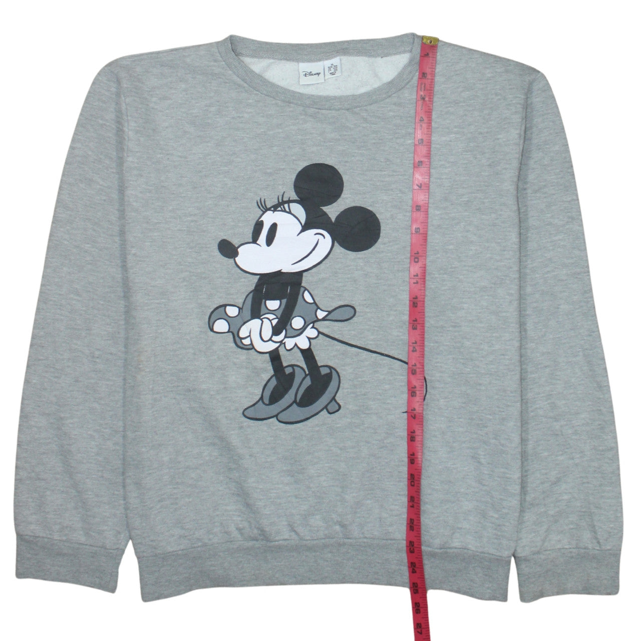 Disney Women Grey Minnie Mouse Pullover Sweatshirt XL