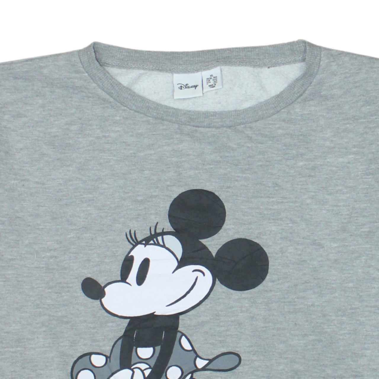 Disney Women Grey Minnie Mouse Pullover Sweatshirt XL