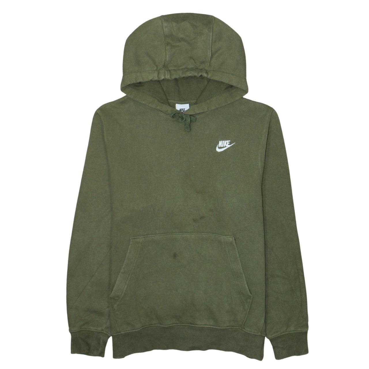 Nike Mens Green Pullover Hoodie Size S Sports Fleece Sweatshirt