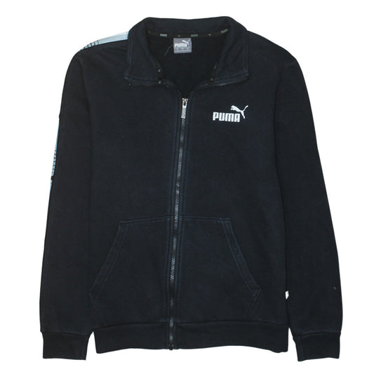 Puma Men's Black Small Track Jacket Full Zip Fleece Sportswear