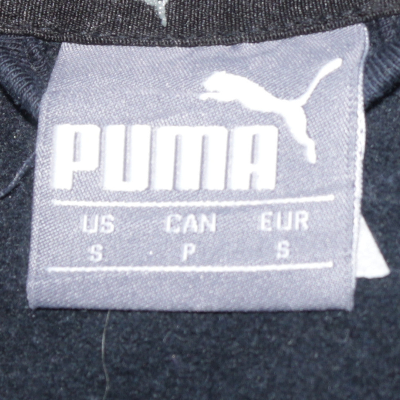 Puma Men's Black Small Track Jacket Full Zip Fleece Sportswear