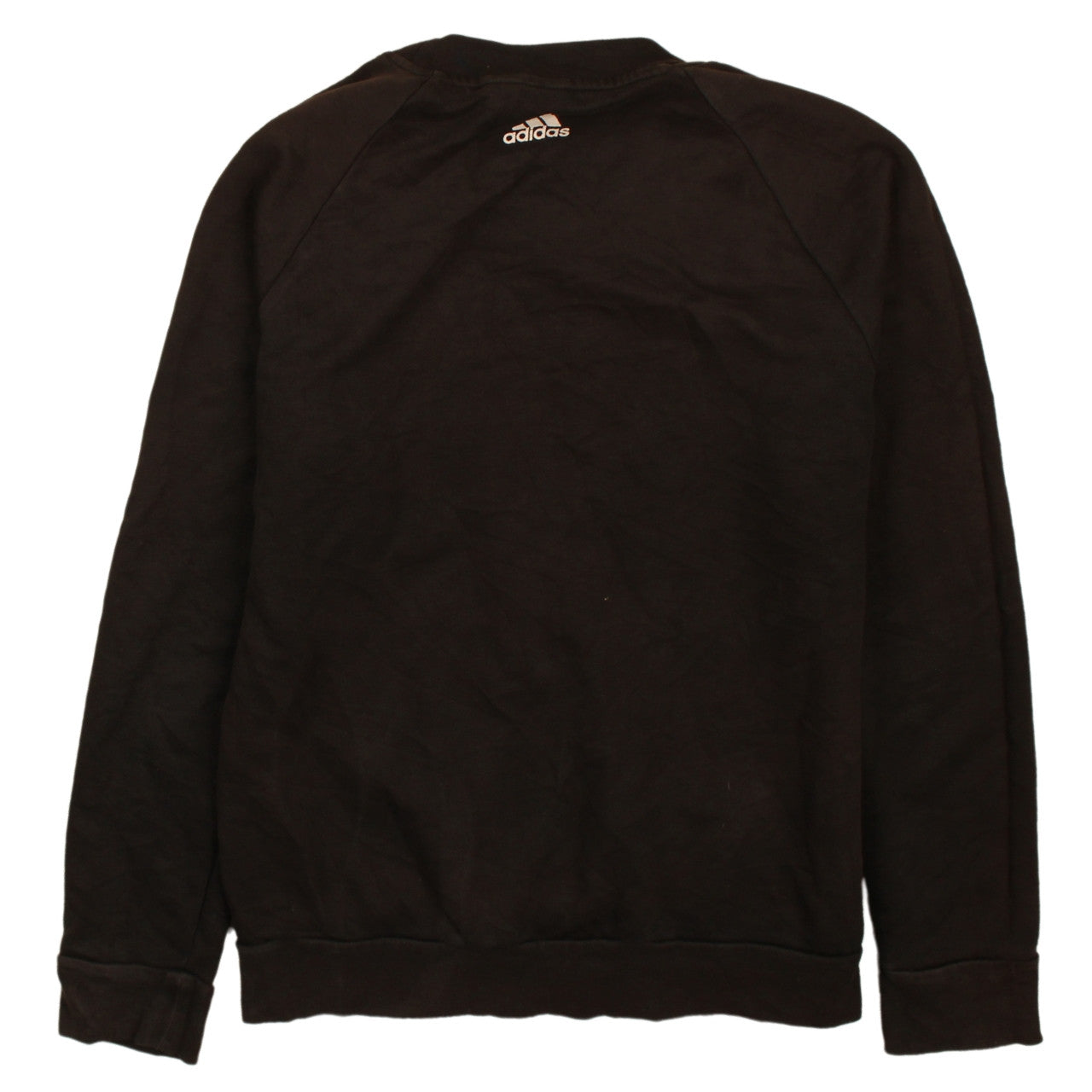 Adidas Womens Black M 12-14 Pullover Sweatshirt Logo Print Casual