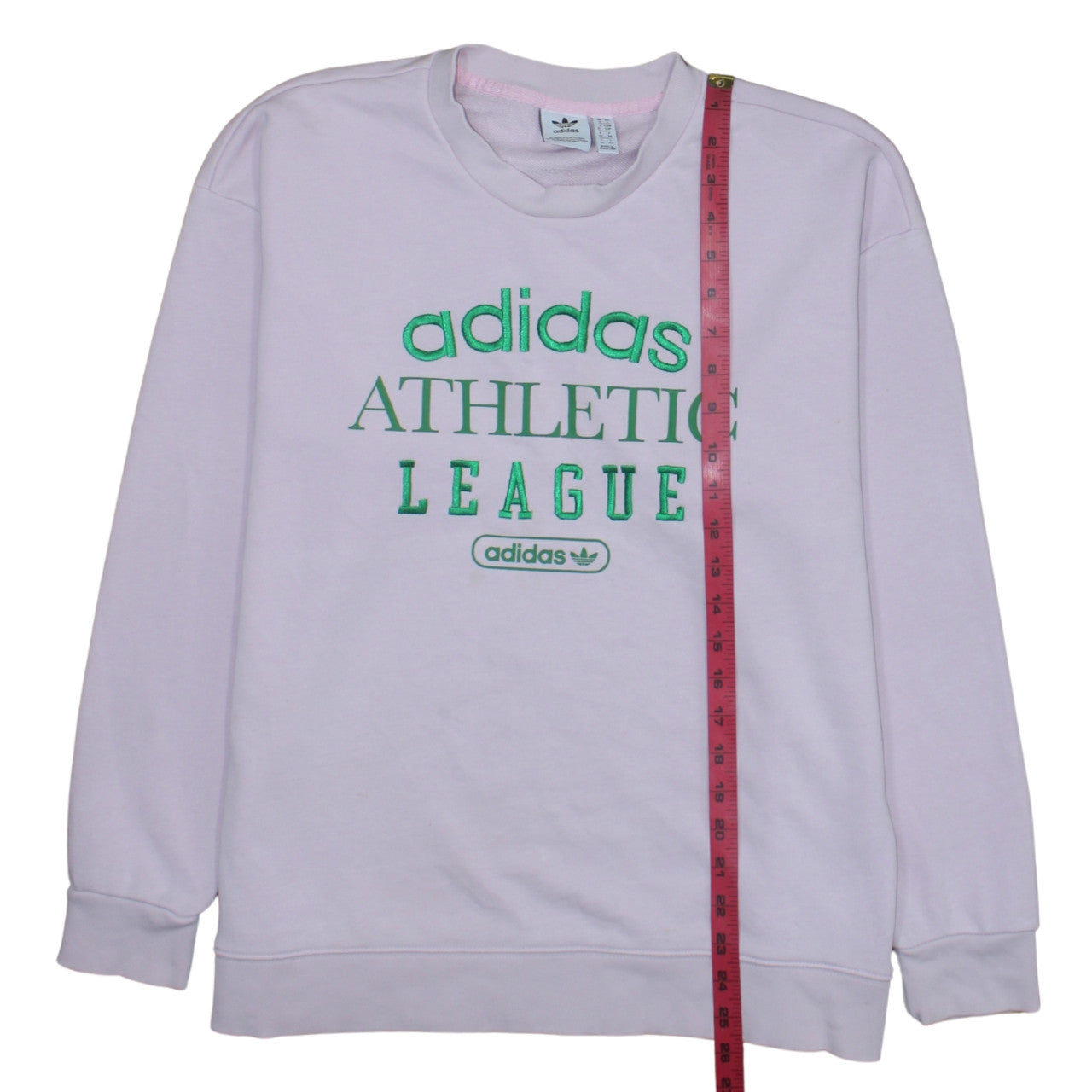 Adidas Women White Athletic League Sweatshirt UK 10 Crew Neck