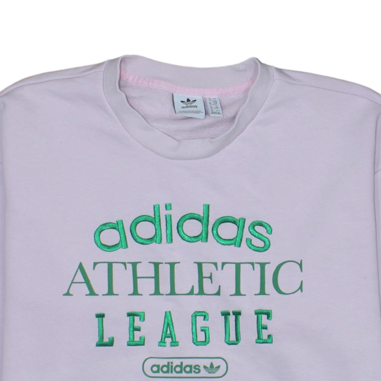 Adidas Women White Athletic League Sweatshirt UK 10 Crew Neck