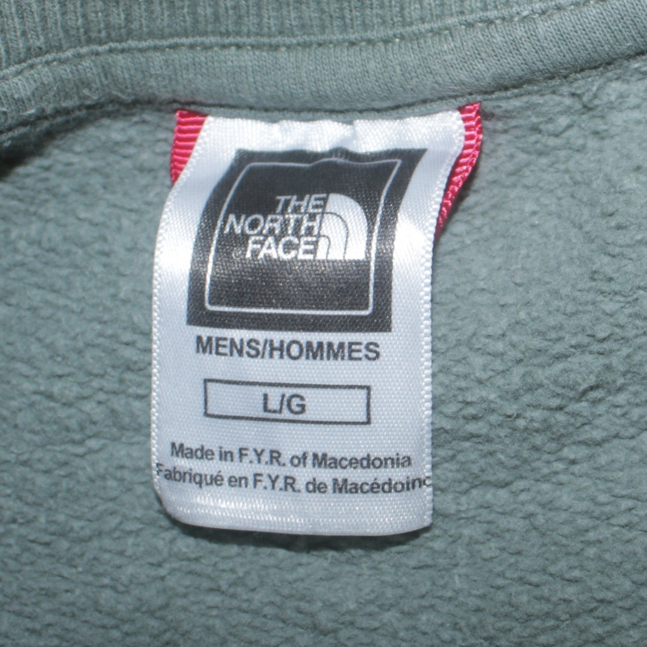 The North Face Men's Green Large Crew Neck Pullover Sweatshirt