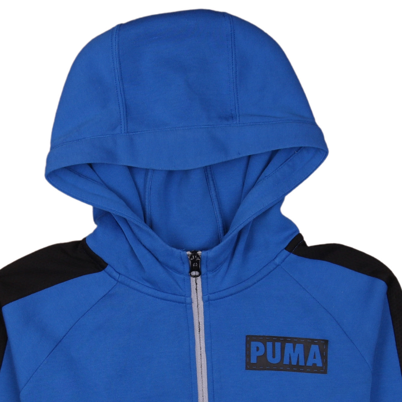 Puma Boys Blue Full Zip Hoodie 13-14 Years Sports Fleece Sweatshirt