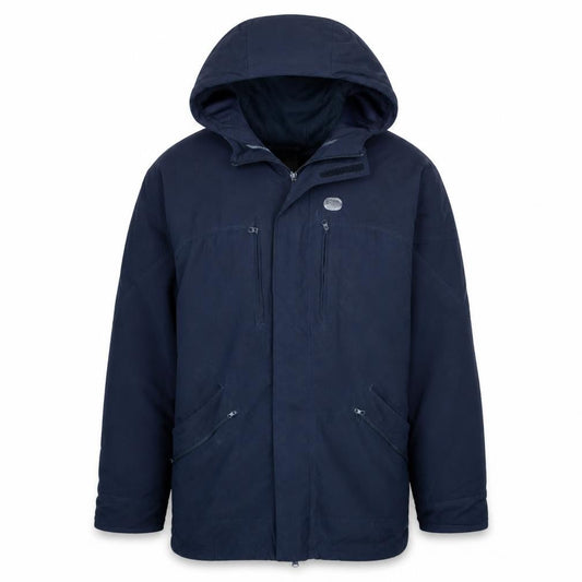 Nike Men's Blue Hooded Parka Jacket Size M Regular Fit Zip Pockets