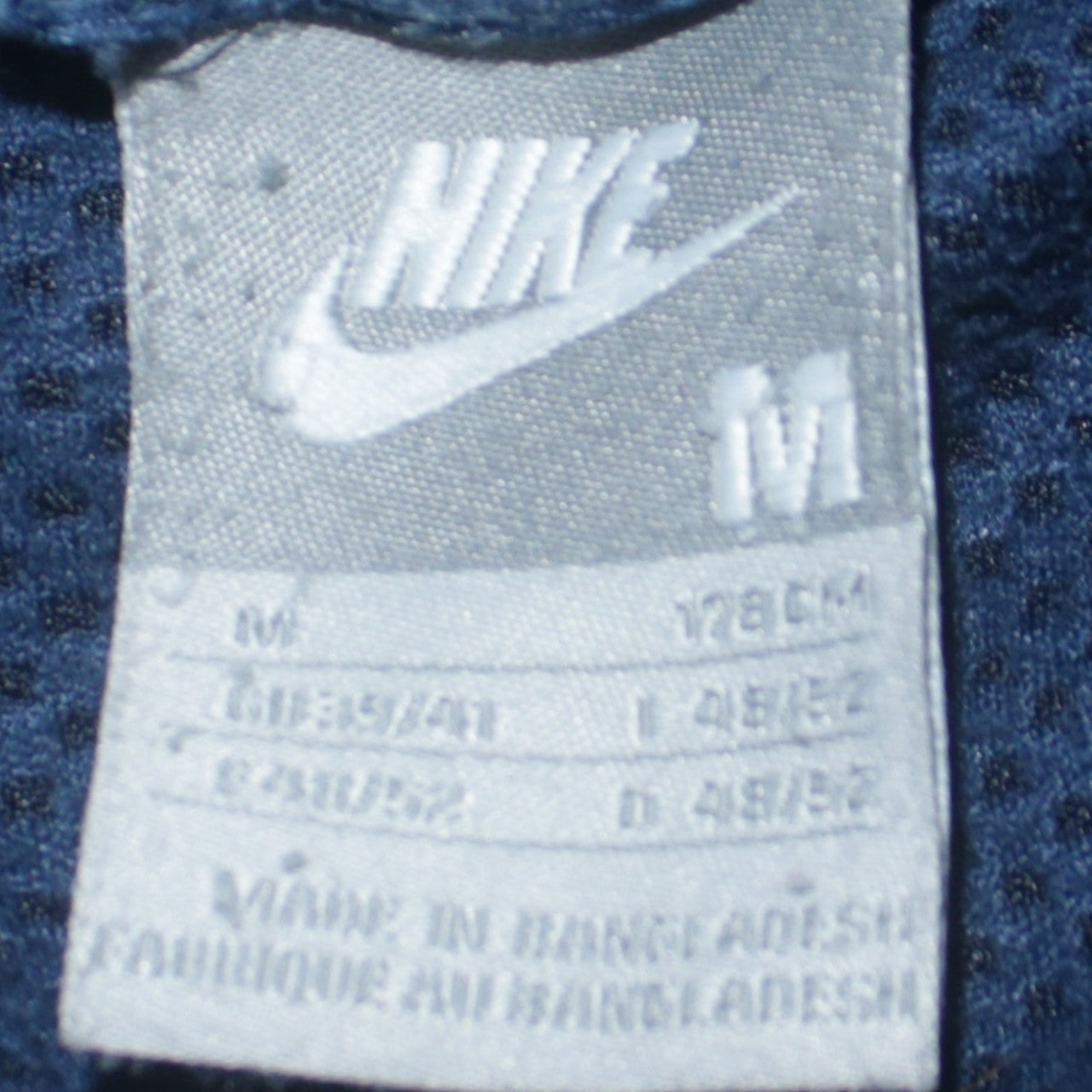 Nike Men's Blue Hooded Parka Jacket Size M Regular Fit Zip Pockets