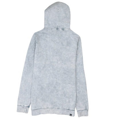 Brand and care label for Puma Men's Grey Pullover Hoodie, size S, Regular Fit Sportswear