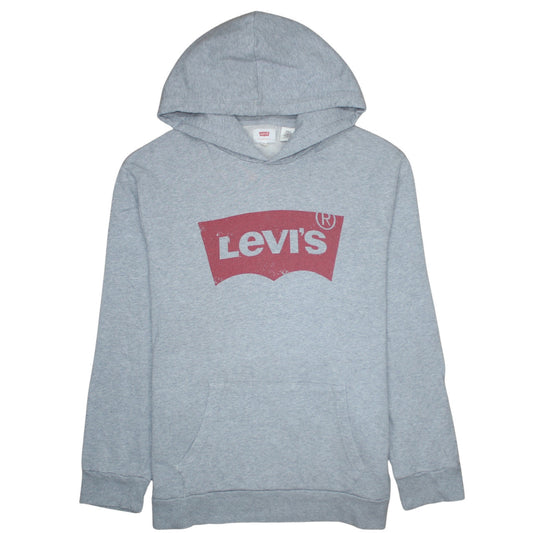 Levi's Men's Grey 2XL Pullover Hoodie Graphic Logo Sweatshirt