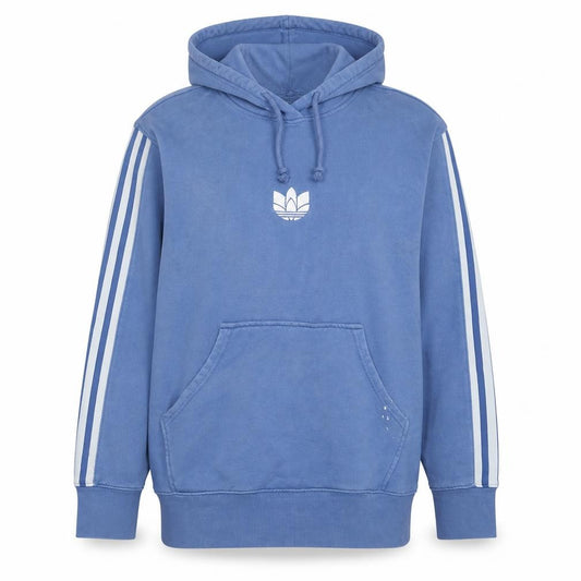 Adidas Women Blue Pullover Hoodie Size 18 Logo Hooded Sweatshirt