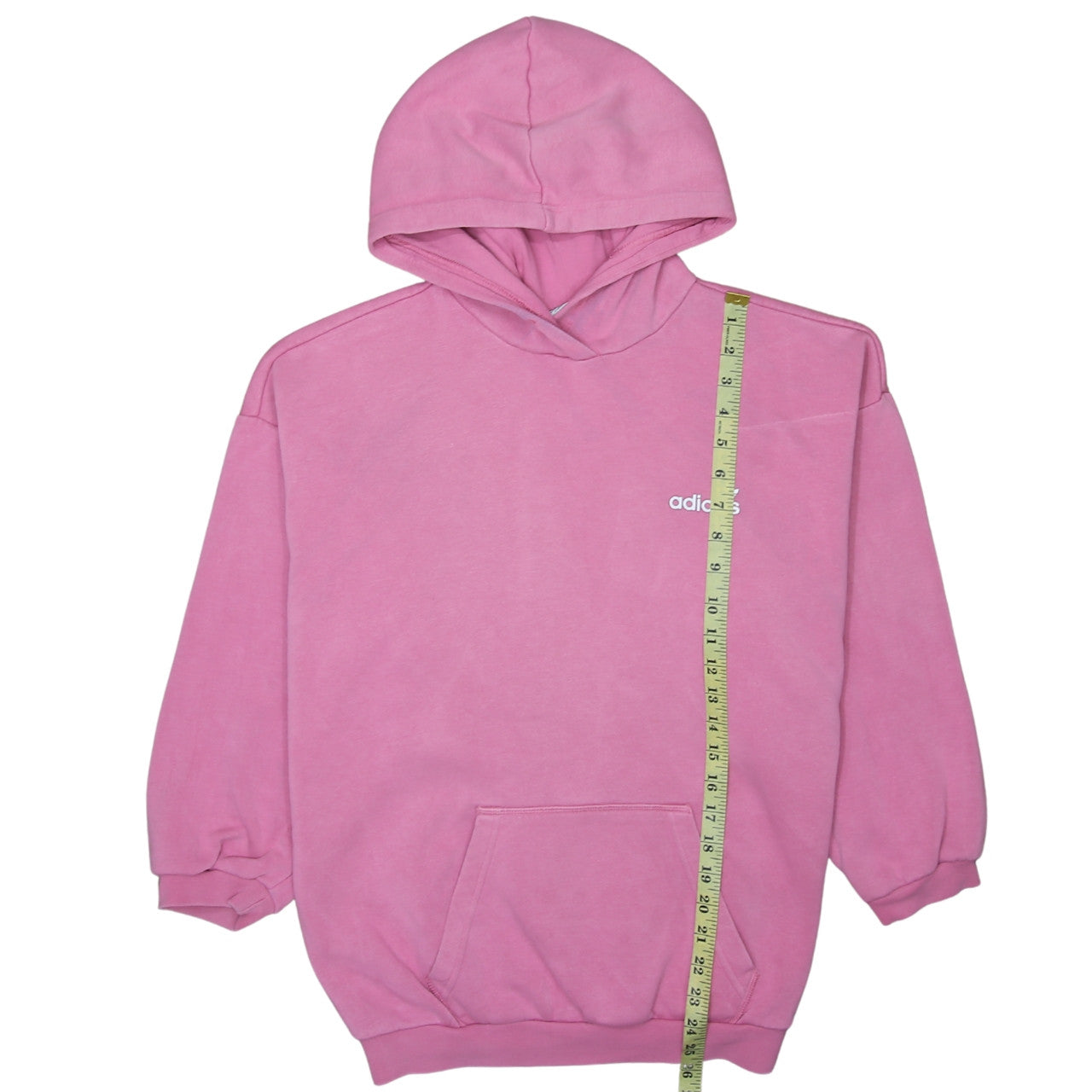 Adidas Womens Pink Pullover Hoodie Size 14 Cotton Fleece Sweatshirt