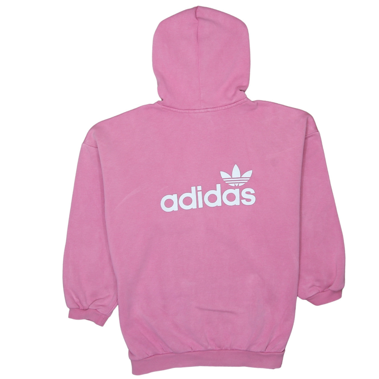 Adidas Womens Pink Pullover Hoodie Size 14 Cotton Fleece Sweatshirt