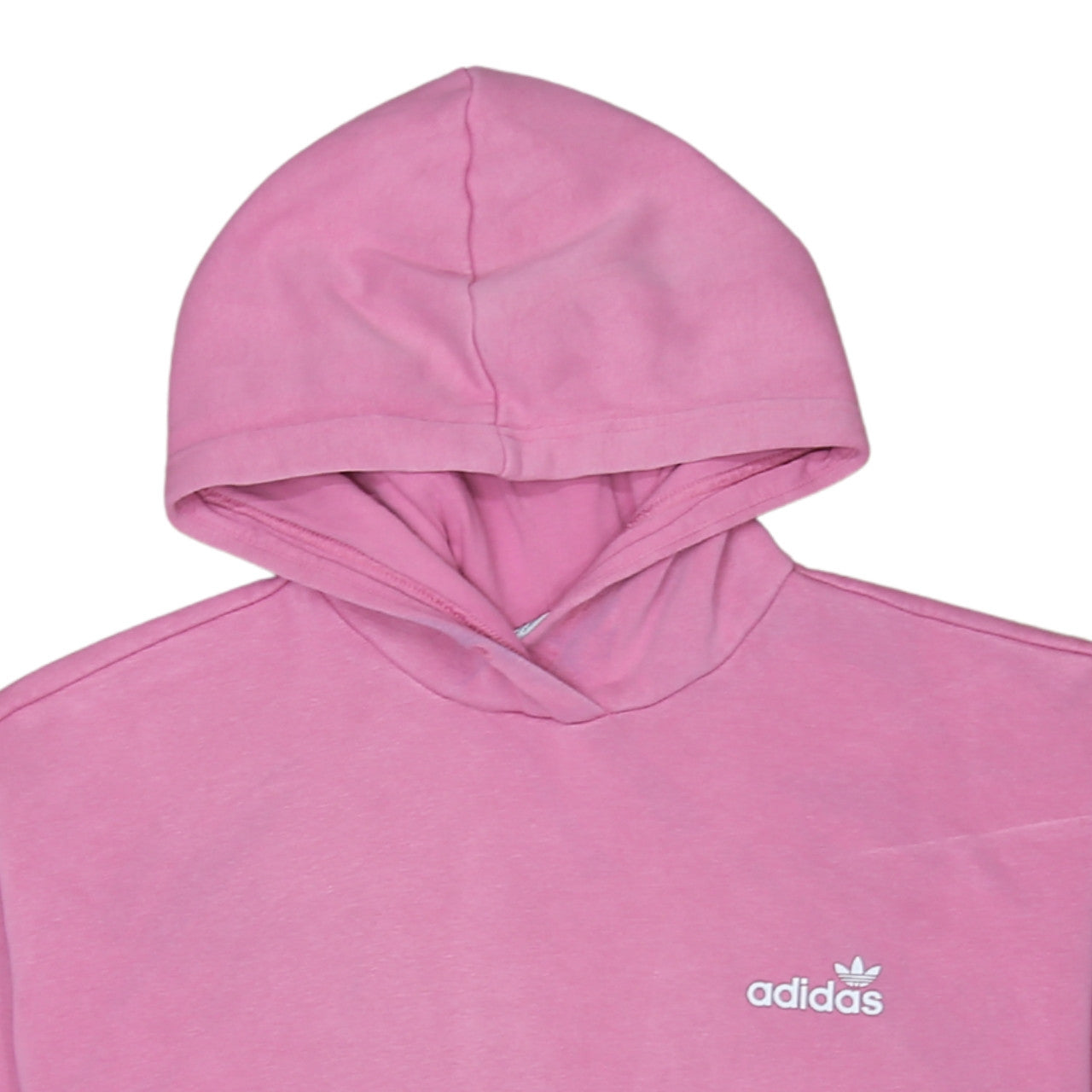 Adidas Womens Pink Pullover Hoodie Size 14 Cotton Fleece Sweatshirt