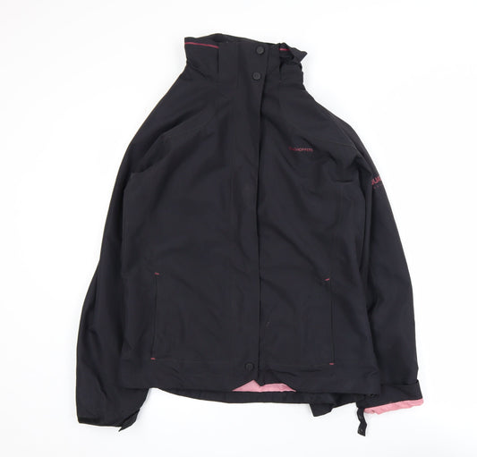 Craghoppers Women's Black Waterproof Lined Rain Jacket UK 14