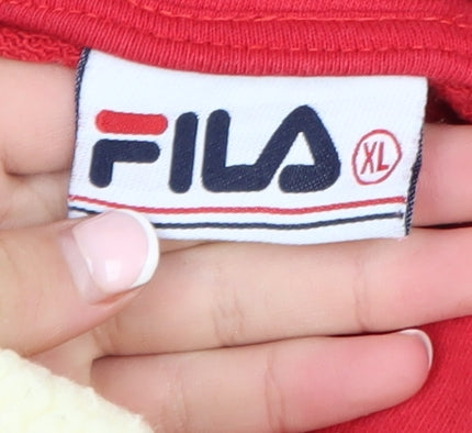FILA Men's Multicoloured XL Pullover Hoodie with Logo