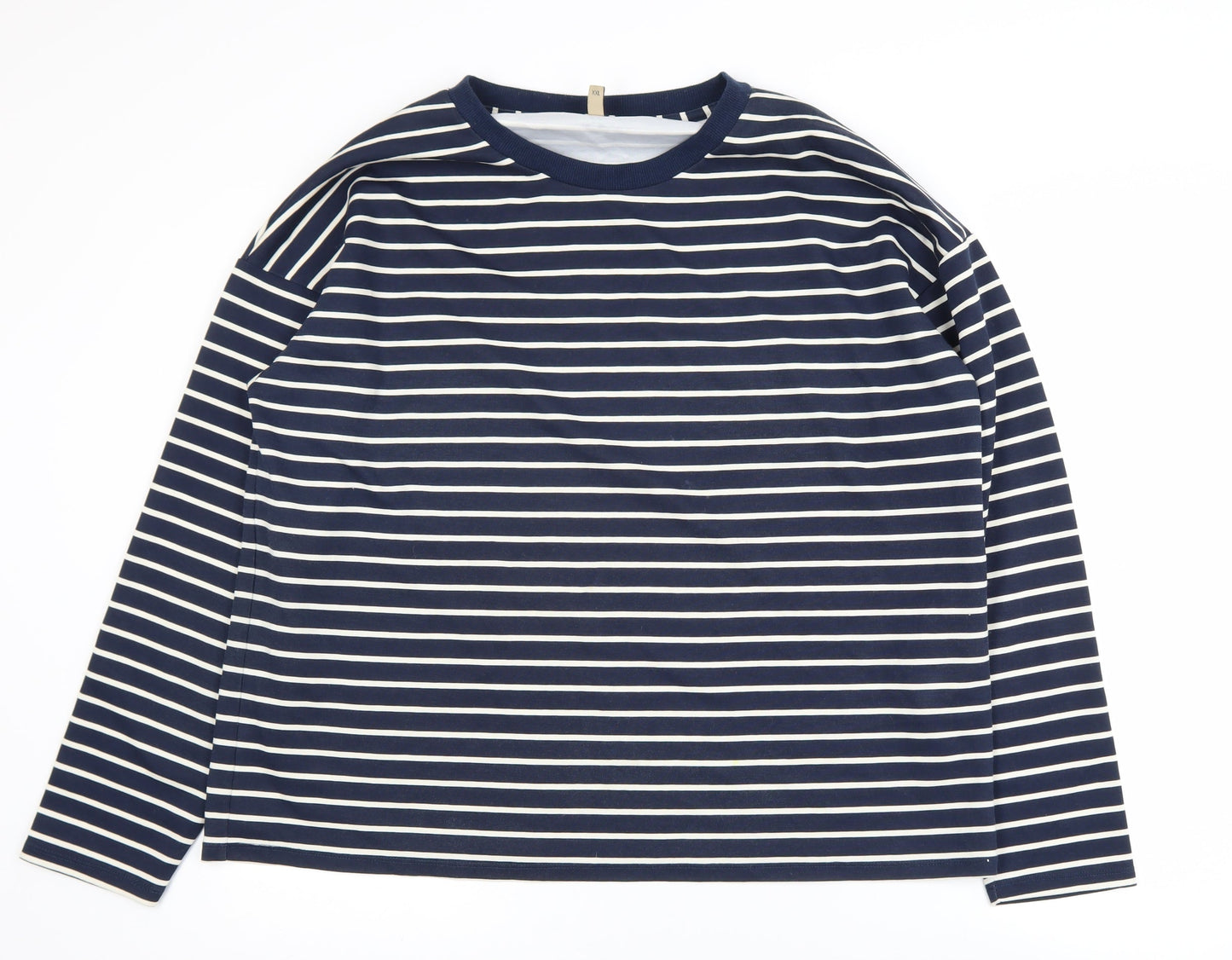 Soyaconcept Women’s Blue Striped Long Sleeve Crew Neck Pullover Jumper XXL