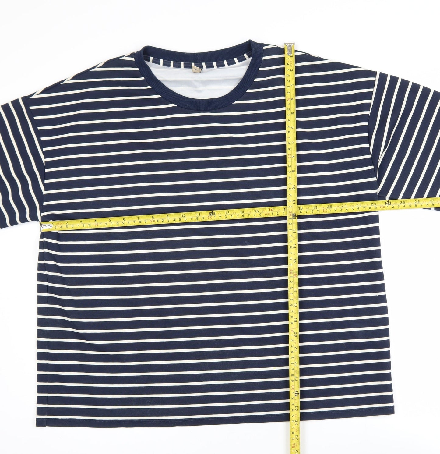 Soyaconcept Women’s Blue Striped Long Sleeve Crew Neck Pullover Jumper XXL