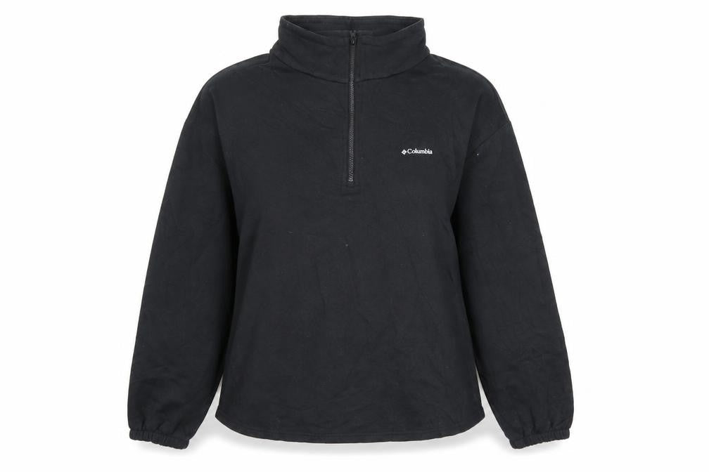 Columbia Womens Black L 1/2 Zip Pullover Sweatshirt