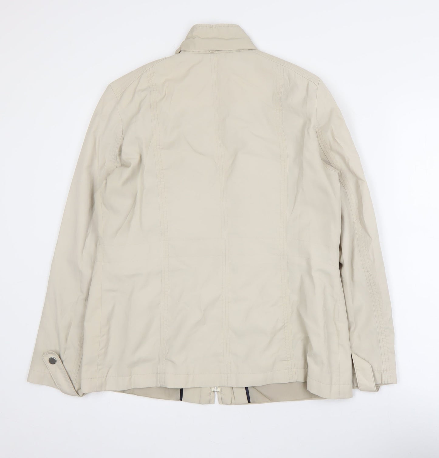 Bm Women’s Beige Size 12 Lightweight Cotton Blend Zip Jacket